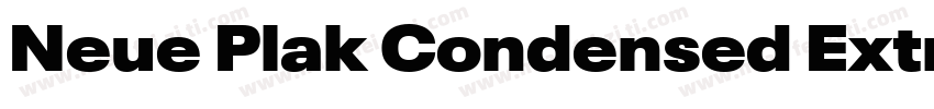 Neue Plak Condensed ExtraBlack字体转换